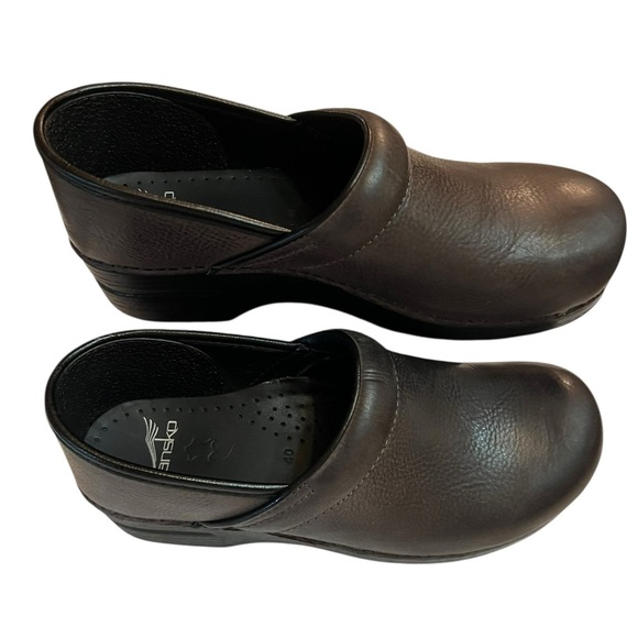 Dansko Brown Leather Slip-On Loafers - Picture 2 of 8